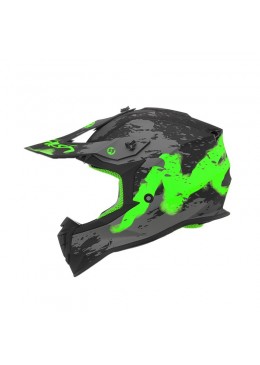 CASQUE CROSS ENFANT TRASH VERT