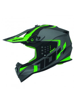 CASQUE CROSS 633 EVO MAT TITANIUM VERT